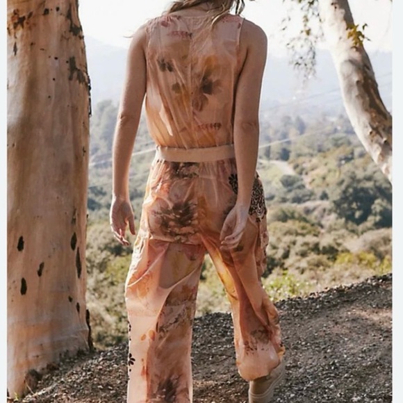 Free People FP Movement Colorburst Embroidered One Piece Jumpsuit NWOT - Picture 2 of 3